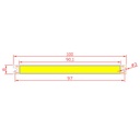 5W LED COB Light Bar Module 100*8mm Warm White/ White DC 12V 