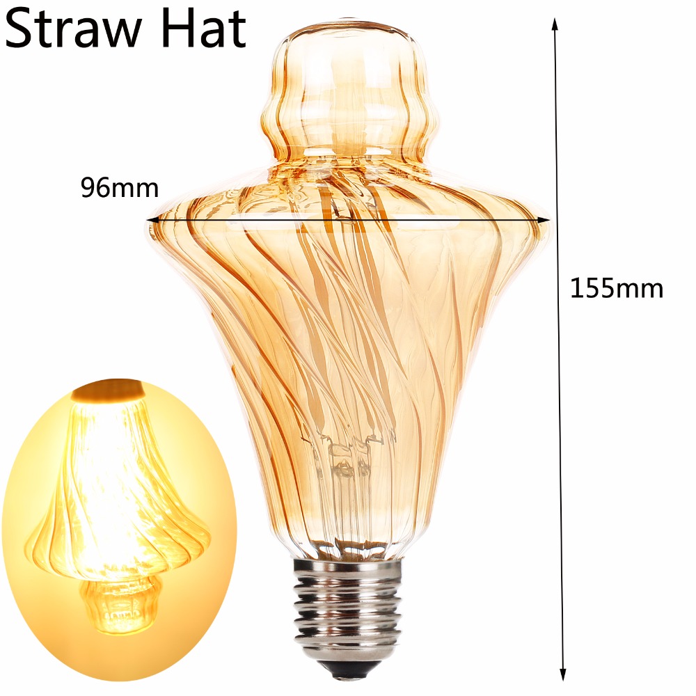 4W 6W 8W E27 G125 G95 G80 A60 T30 LED Edison Bulb 220V Home Light LED Filament Light Bulb