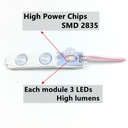 DC12V SMD 2835 LED Module 3LED Waterproof IP66 Injection with Lens 