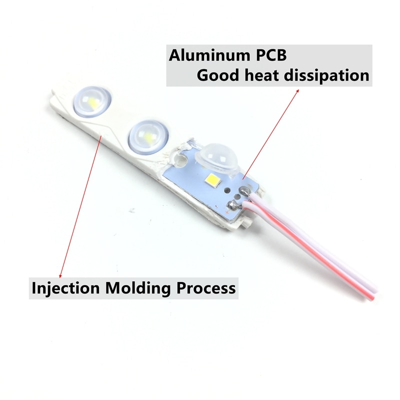 DC12V SMD 2835 LED Module 3LED Waterproof IP66 Injection with Lens 