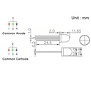 F10 10mm Diffused RGB LED Common Anode Common Cathode Tri-Color Emitting Diodes