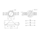 9W High Power Imitation Lumen RGB Led Six Feet