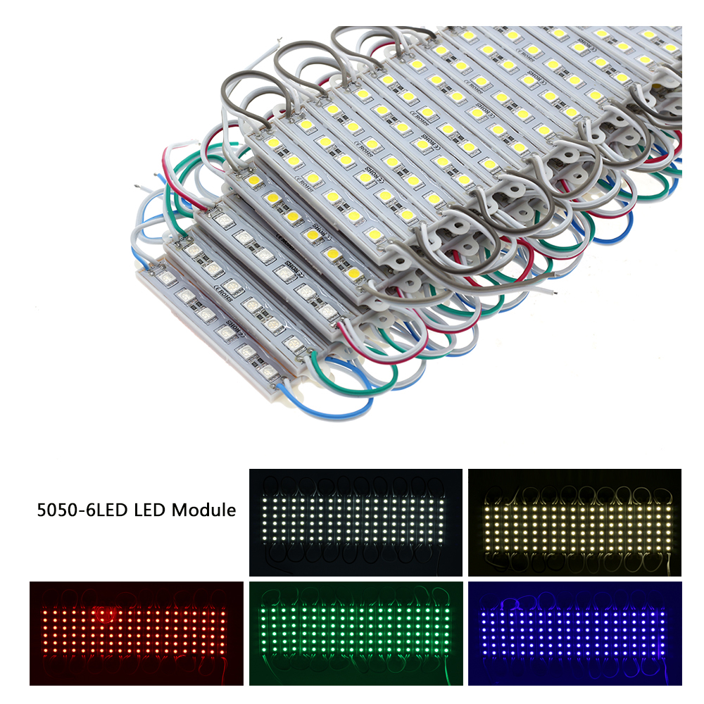 DC12V SMD 5050 LED Module 6 LEDs Waterproof Super Bright Lighting 20pcs/lot