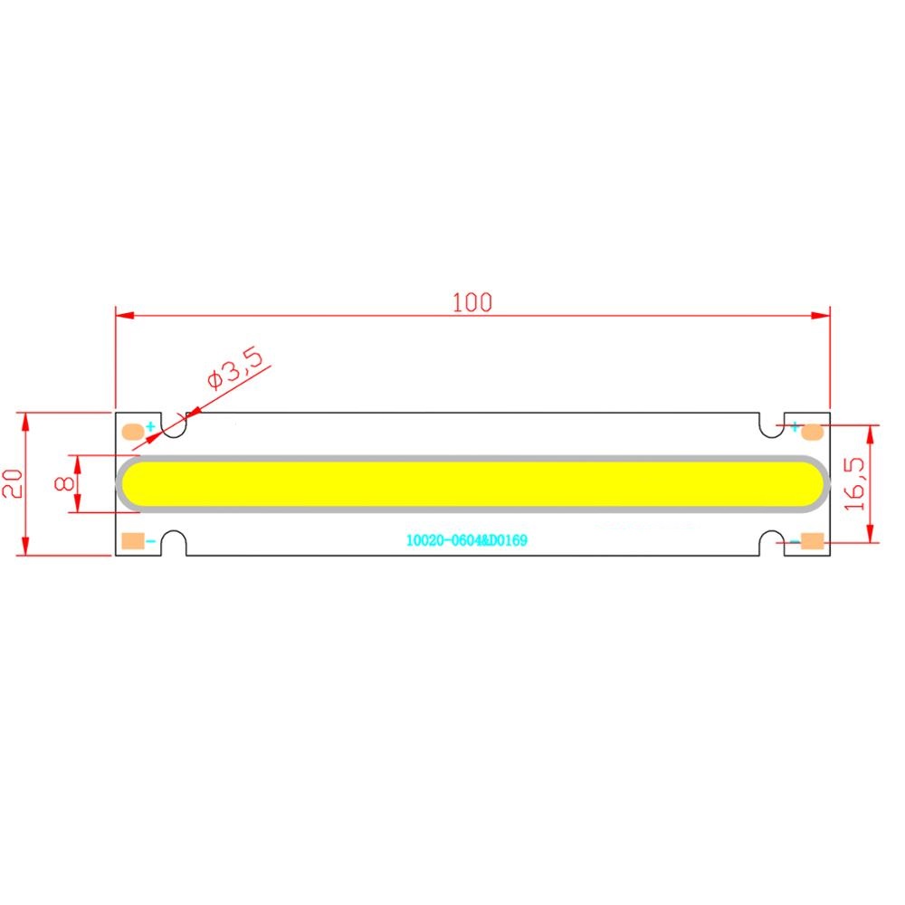 5W LED COB Strip 100x20mm module Bar Light Lamp DC 6V Cold Warm White