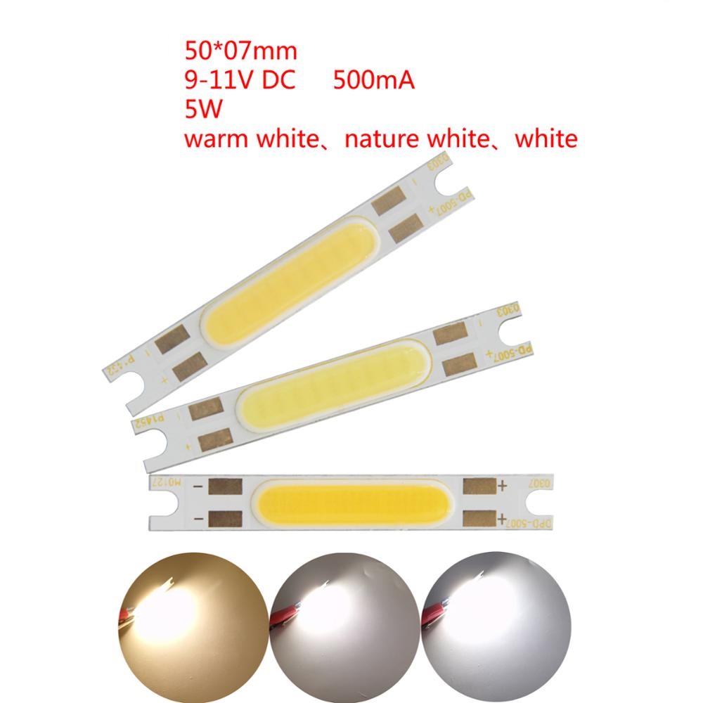 4W LED COB Light Bar Module Warm/Pure White DC 9V 50*7mm