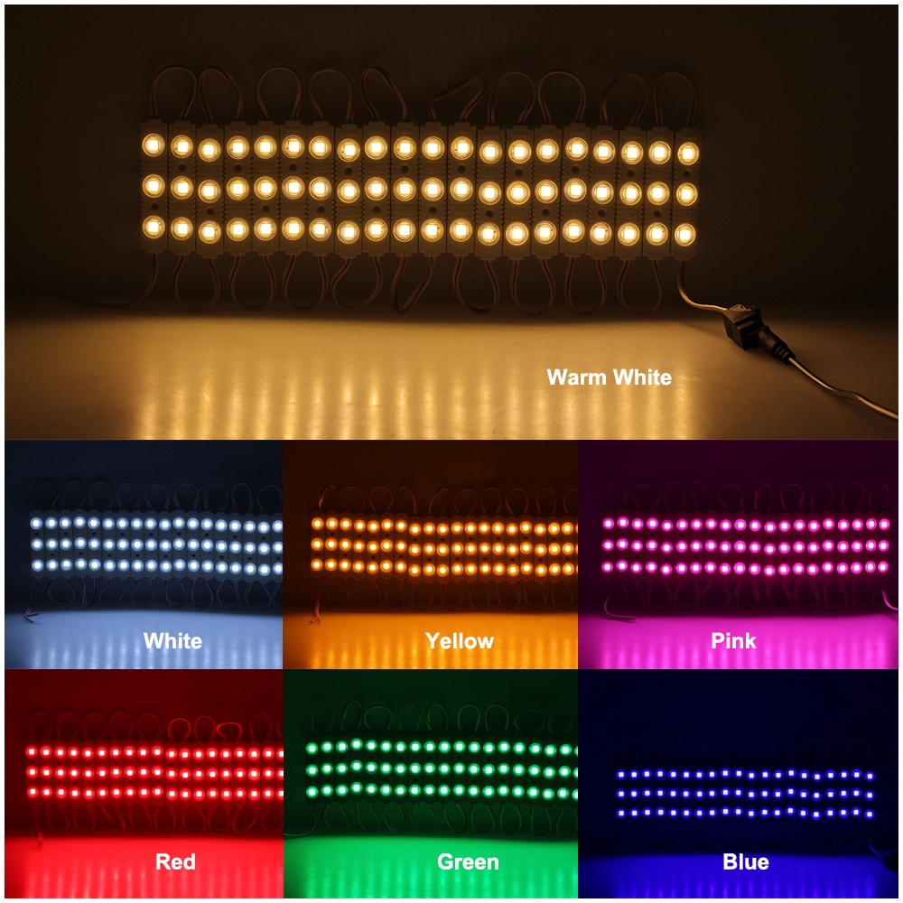 DC12V SMD 5054 LED Module 3 LEDs Waterproof Hard Strip Bar Light Emitting Warm white /white 20pcs/lot