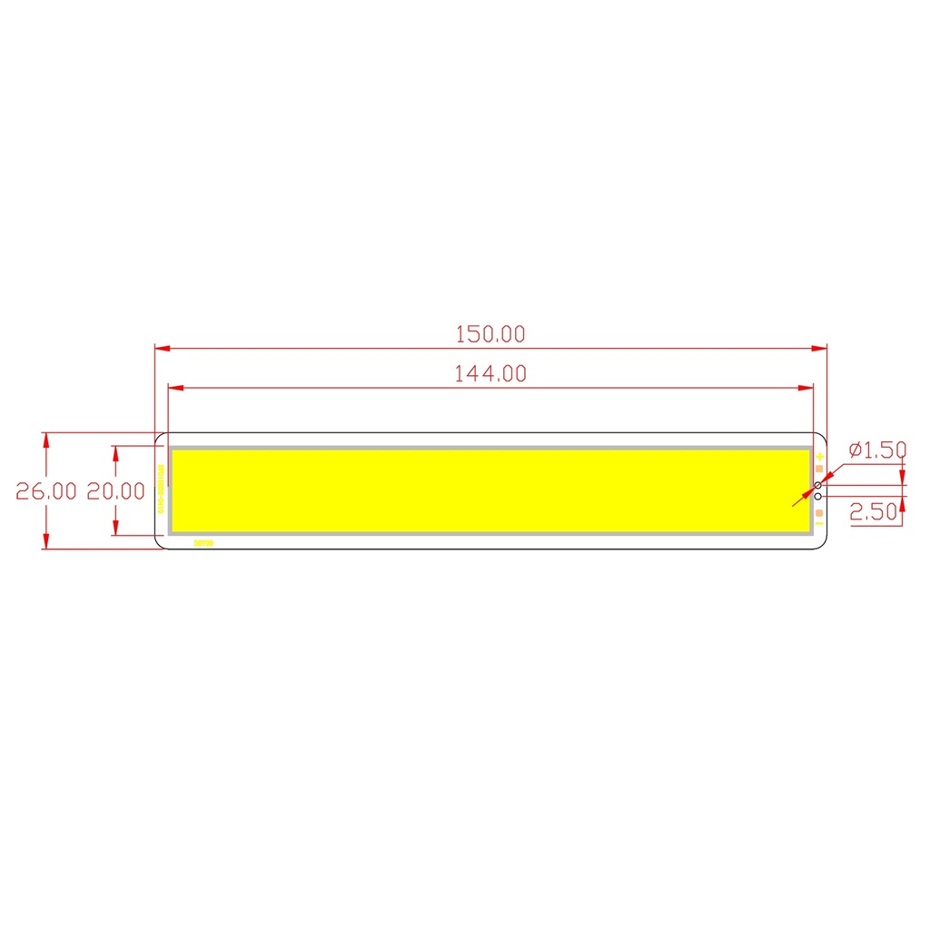 7W LED COB Light Bar Module 150*26mm DC 12V Warm White/ White