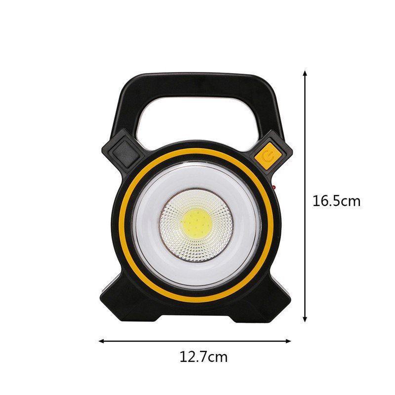 15W Recharge Portable COB LED Floodlight 18650 Battery Work Light For Outdoor Lighting