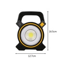 15W Recharge Portable COB LED Floodlight 18650 Battery Work Light For Outdoor Lighting