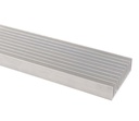 600*62*18mm Rectangular Aluminum Heatsink Grating Plate Type