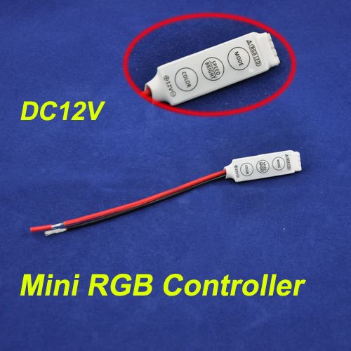 8-16V 2A 3 Channel LED Mini RGB Controller with RED & Black Wire