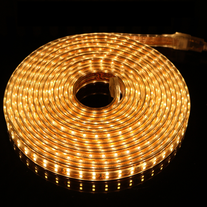 AC 220V 2835 SMD LED Flexible Strip 156LEDs/m Double Row High Bright Gold PCB Emitting White/Warm White/Blue/Red/Green