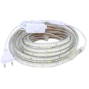 AC 220V 5050 SMD LED Flexible Strip 60LEDs/m Tinned Copper Wire Emitting White/Warm White