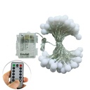 Battery Powered LED Ball Light String Remote Control 5M/10M 8 Modes