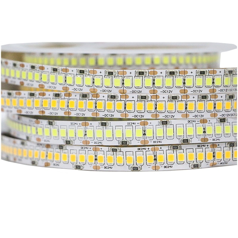 DC 12V/24V 2835 SMD Flexible LED Strip 120/168/192LEDs/m Dimmable LED Strip