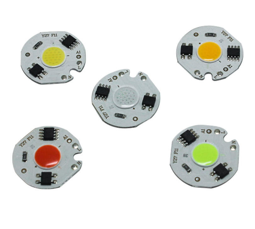 3/5/7/9W 27x27mm Led Cob Chip Diode  Driverless AC 110V/220V Emitting White/Warm White