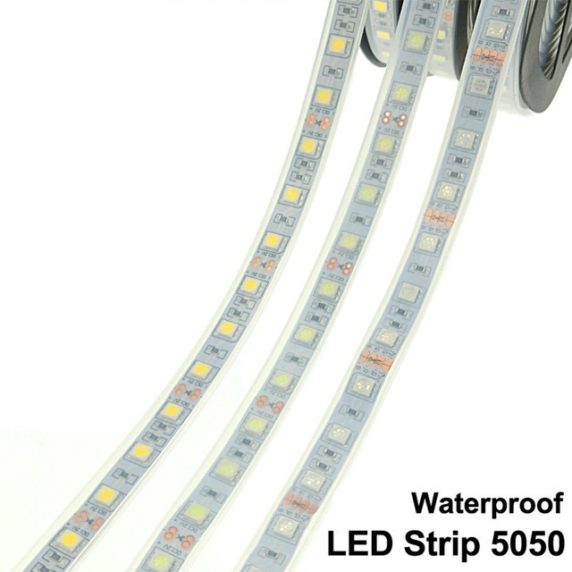 DC 12V 5050 SMD Flexible LED Strip 60LEDs/m Waterproof IP67 / IP68