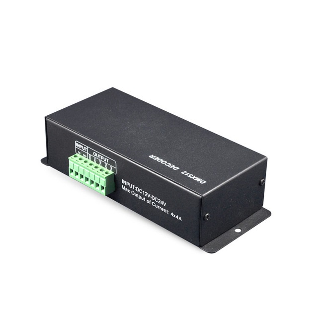 DMX 512 Decoder Led RGBW Controller DC12-24V 4A 4 Channels DMX Decoer for RGBW Ceiling Lamp