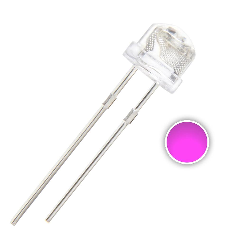 F5 5mm Straw Hat Transparent LED Diode Lights DC 2V 20mA lot(100 pcs)