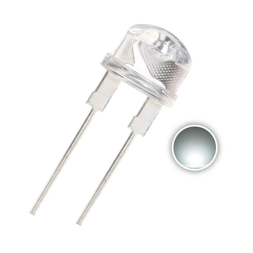 F8 8mm Straw Hat Transparent LED Diode Lights White/Red/Green/Blue/Yellow lot(100 pcs)