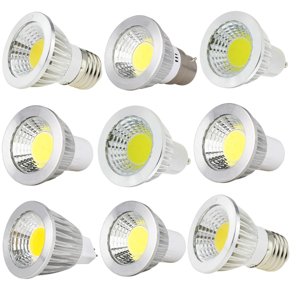 3W 5W 7W 9W E27 E14 GU10 COB LED Bulb Lamp AC85-265V LED No Dimmable Spotlight