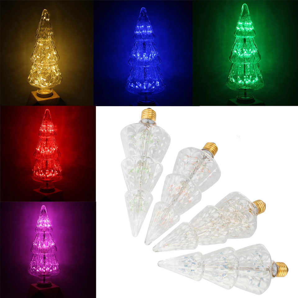  3W E27 Christmas Tree LED Edison Bulb AC85-265V Home Light LED Filament Light Bulb