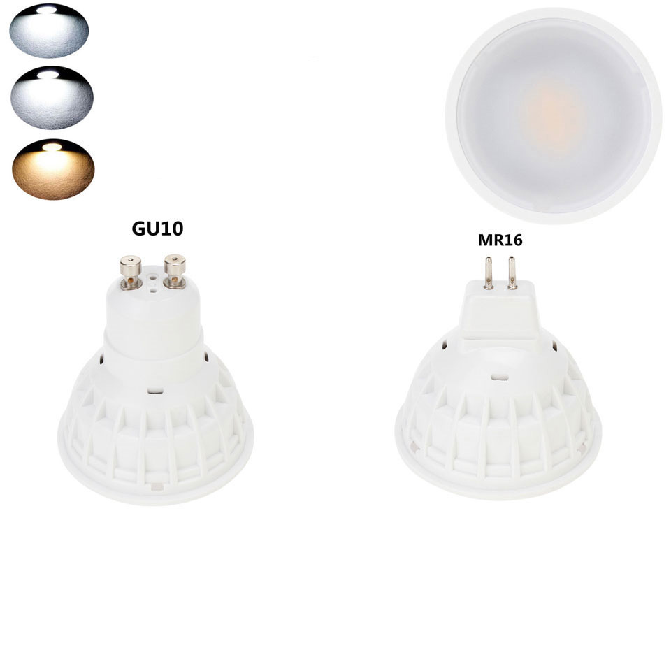 15W GU10 MR16 COB LED Bulb Lamp AC85-265V/DC12V LED No Dimmable Spotlight PC Cover