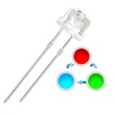 F5 5mm Fast/Slow RGB Flash LED Straw Hat Water Clear Red Green Blue Rainbow Multi Color Light Emitting Diode lot(100 pcs)