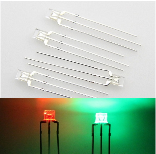Through Hole Bicolor 234 2x3x4 LED Diode Light Beads Red Green/ Blue lot(100 pcs)