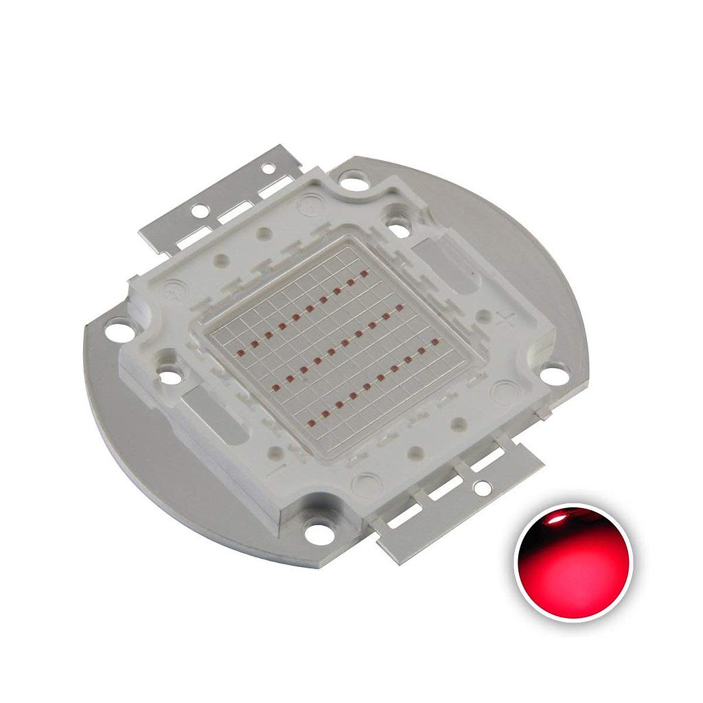 30W High Power LED Emitter Red /Green /Blue /Royal Blue /Cyan /Far Red Elliptical Holder