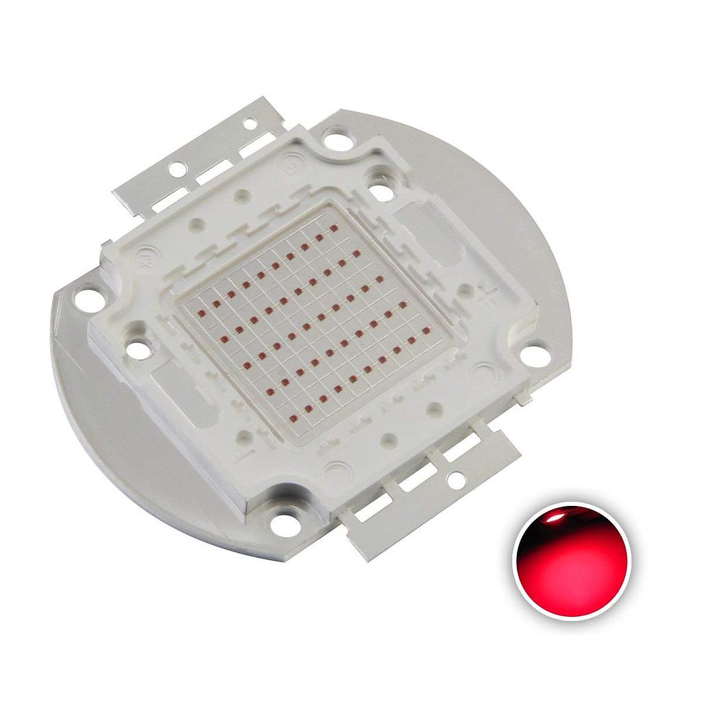 50W High Power LED Emitter Red /Green /Blue /Royal Blue /Cyan /Far Red Led Elliptical Holder