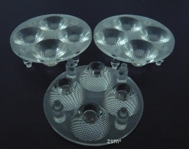 50mm Diameter LED Module Lens 3/4 LEDs 45° 60° Lens