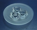 51mm Diameter LED Module Lens 3 LEDs 40° Flat Water Clear Lens