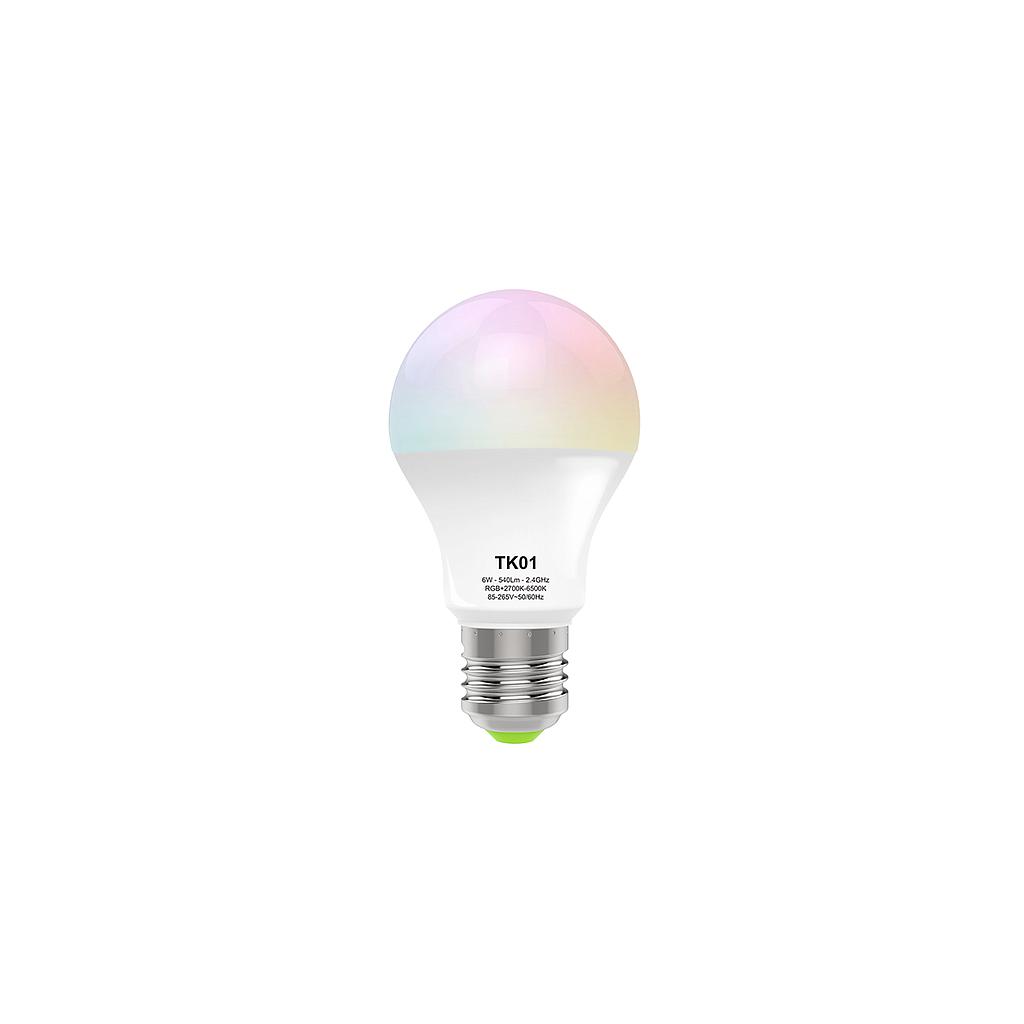 TK01 AC86V-265V 6W RGB CCT Color Temperature LED Bulb
