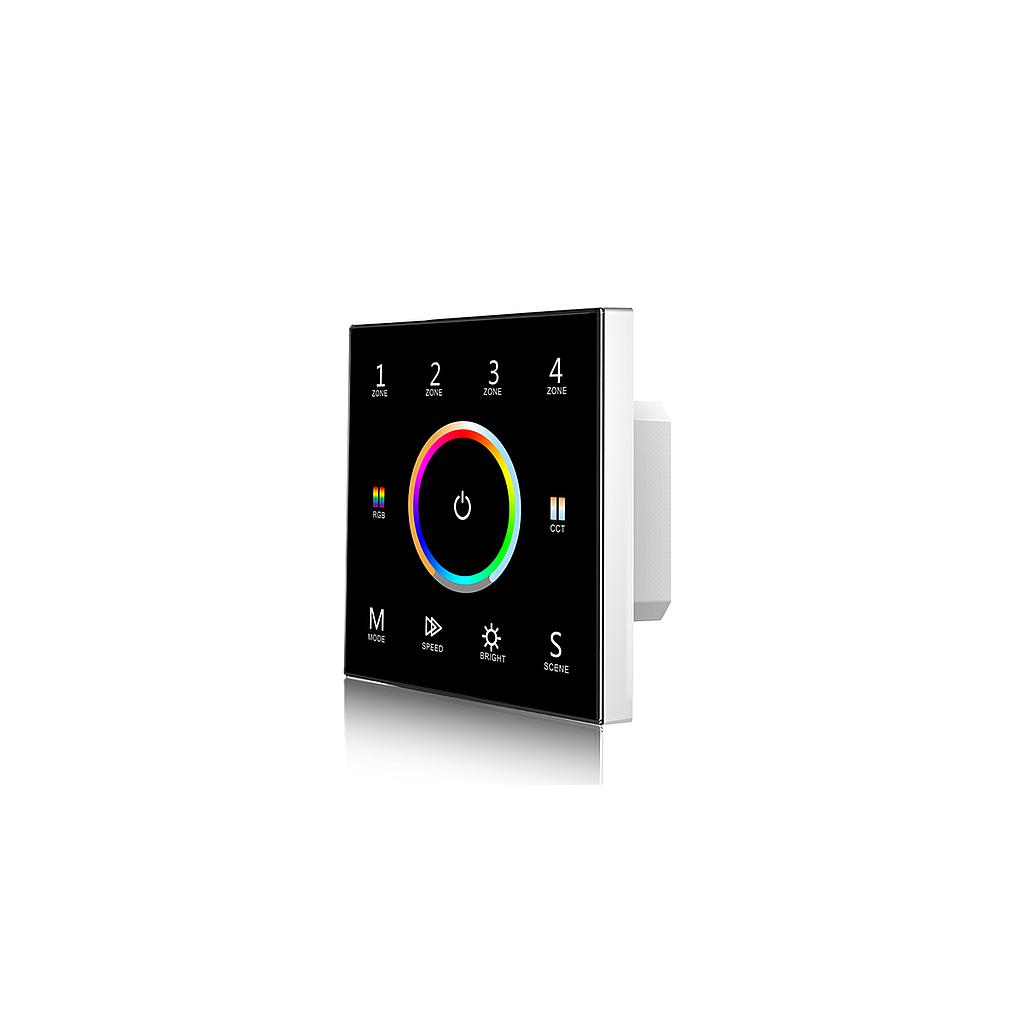 T15 AC85-265V 2.4G 1-5 Color 4 Zone Touch Panel Controller for LED Lamp