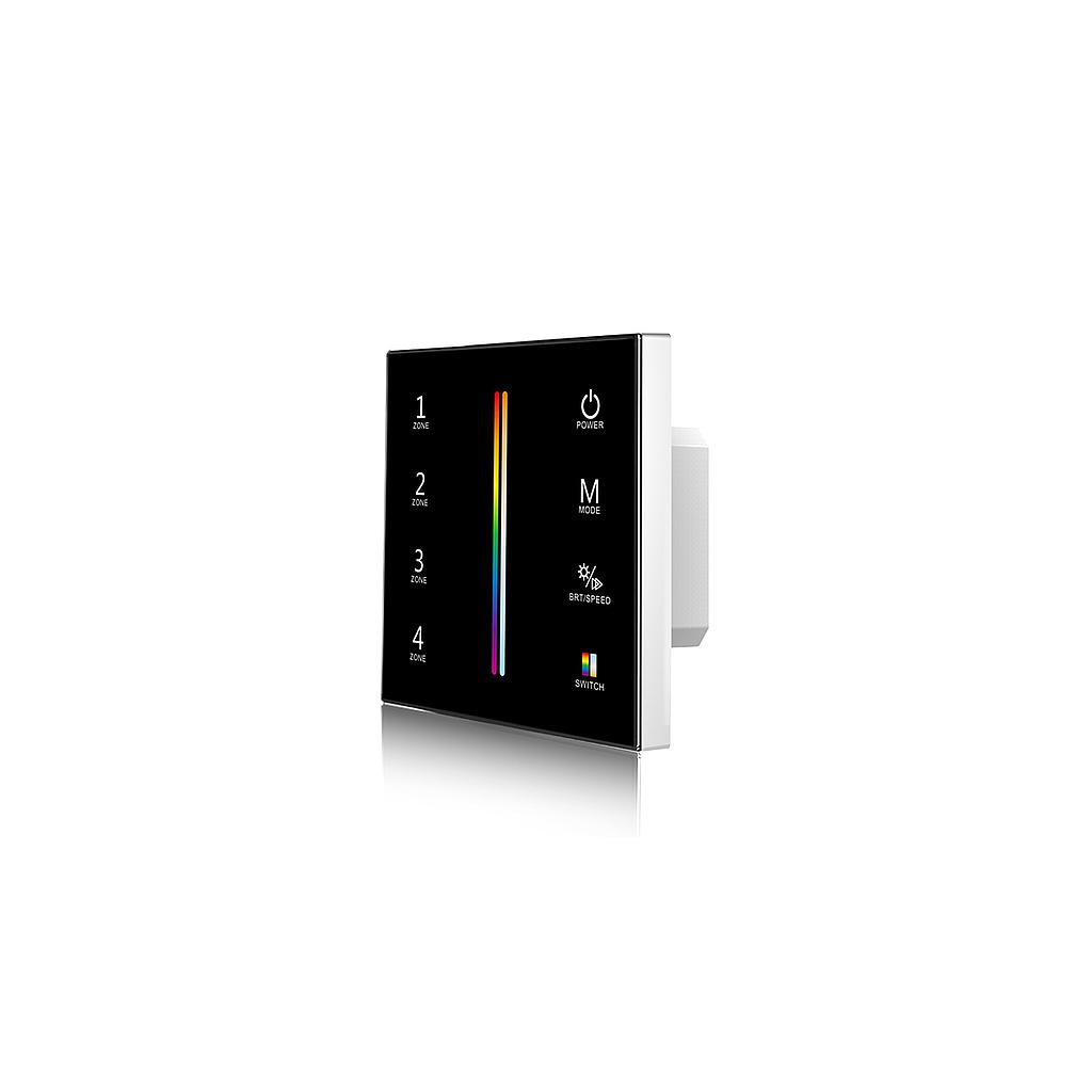 T15-1 AC85-265V 2.4G 4 Zones RGB Color Temperature Touch Panel Controller for LED Lamp