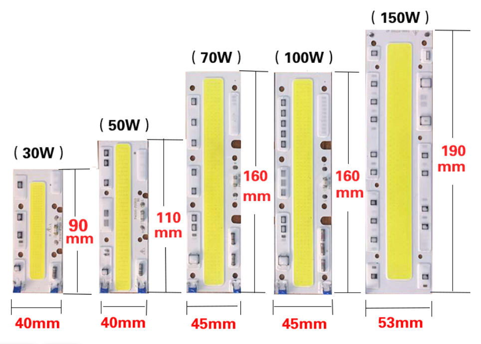 30W 50W 70W 100W LED Light COB Chip Spotlight Driverless AC 220V Emitting White/Warm White