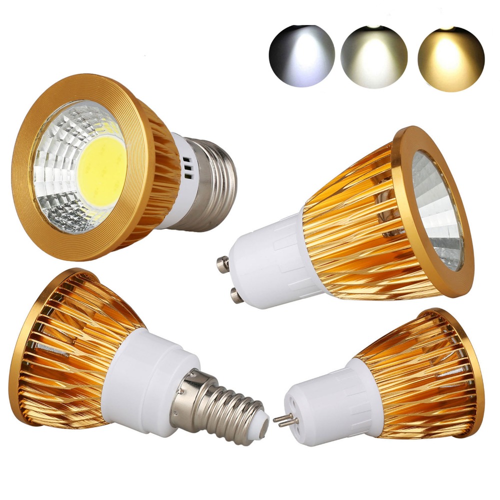 9W 12W 15W E27 E14 GU10 MR16 E12 COB LED Bulb Lamp AC85-265V/DC12V LED No Dimmable Spotlight