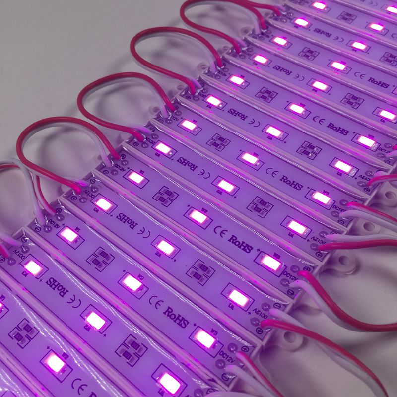 DC12V SMD 5730 5630 LED Module Waterproof IP66 Pink Color 3 LEDs 100pcs/lot 