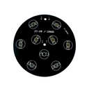 138mm 9LEDs Aluminum Base Plate Black PCB Board for Underground/Wall Lamp lot(10 pcs)