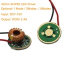 22mm Cree XHP50 LED Driver Input DC7-15V (12V) Output 6V 2.4A 1 Mode / 3 Modes / 5 Modes