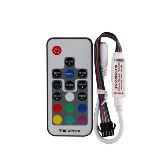 5-24V 4A*3CH RF Wireless RGB Mini Controller DC Female with Remote for LED Strip Light