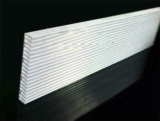 600*140*20mm Aluminum Heatsink Grille Type for 15*3W or 40*1W