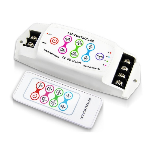 8A Wireless RF Remote Touch-key Controller for RGB LED Strip Lights