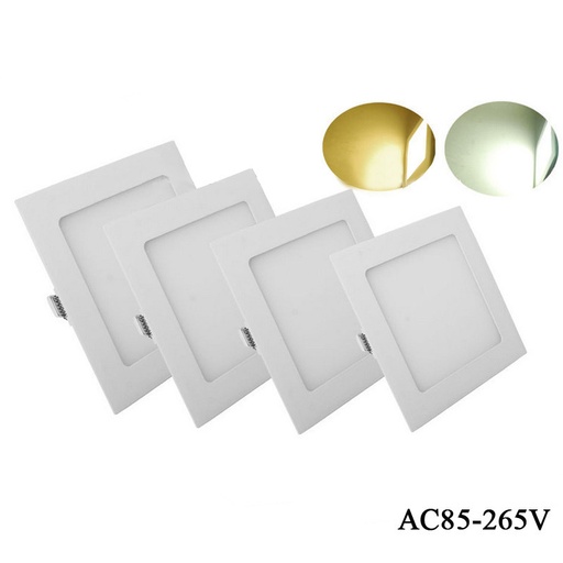 3W 4W 6W 9W 12W 15W 18W 24W AC85-265V LED Square Panel Light Downlight