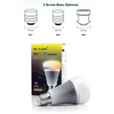 AC85-265V 2.4G Wireless E27 8W RGBWW+ Color Temperature Dimmable 2 in 1 Smart MiLight LED Bulb