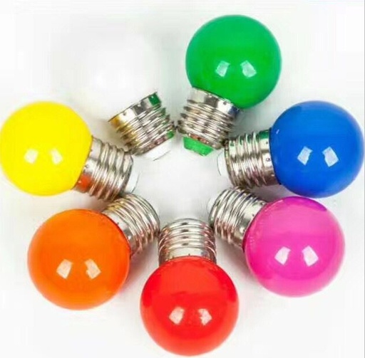 3W E27 Colorful LED Round Bulb Home Light LED Bulb Light lot(10 pcs)