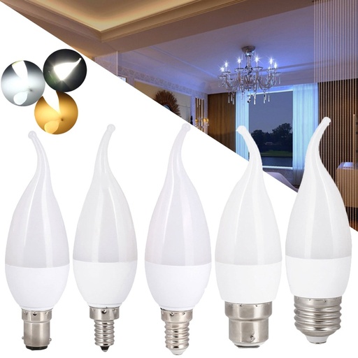 3W E27 E12 E14 B22 B15 2835 SMD LED Spotlight AC85-265V Home Light LED Bulb Light