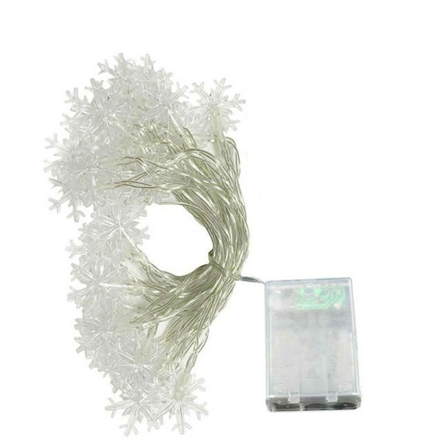 Battery Powered LED Snowflake Light String 1M/2M/3M/5M | SatisLED