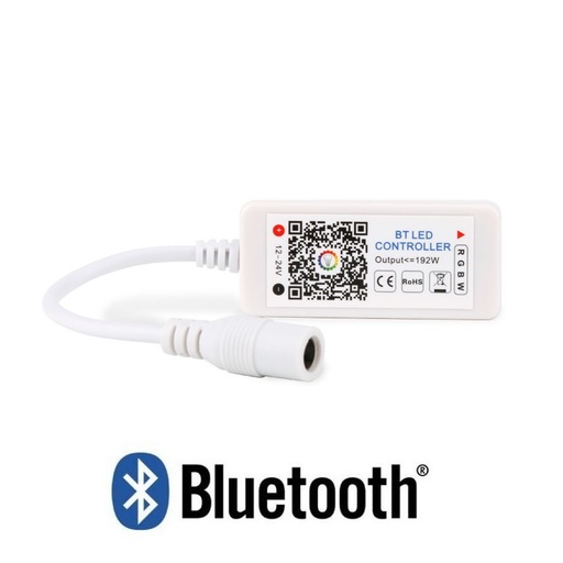 Bluetooth Smart RGB/RGBW LED Strip Light Controller with Music Rhythm and Mic Control Timer Function